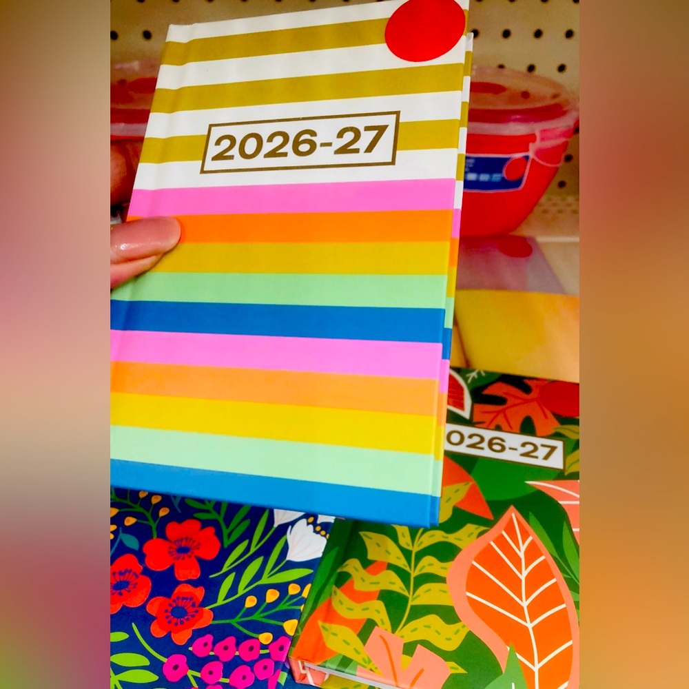 Colorful Striped Planner 2026-27 and Calendar sets